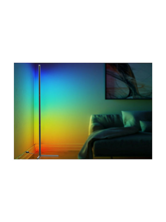 LED Floor Lamp H156.2cm. with RGB Light Black