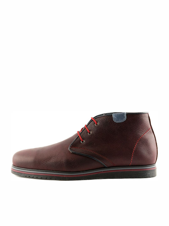 Northway Men's Leather Boots Burgundy