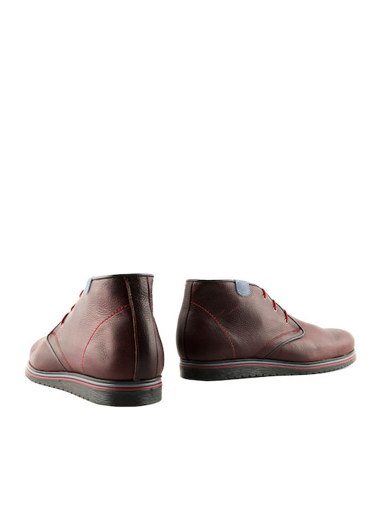 Leather Burgundy Men's Boots