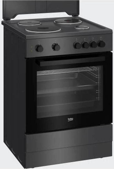 Beko Κουζίνα 65lt με Εμαγιέ Εστίες Π60εκ. Μαύρη