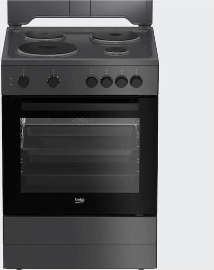 Beko Κουζίνα 65lt με Εμαγιέ Εστίες Π60εκ. Μαύρη