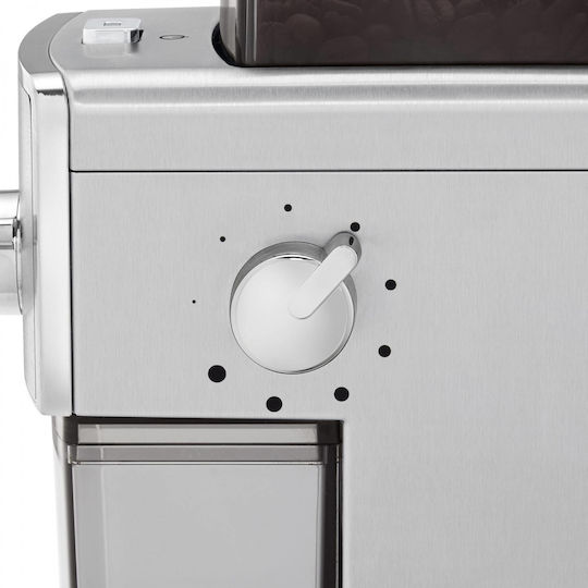 WMF Stelio Electric Coffee Grinder 110W for 180gr Beans and 17 Grind Levels Silver