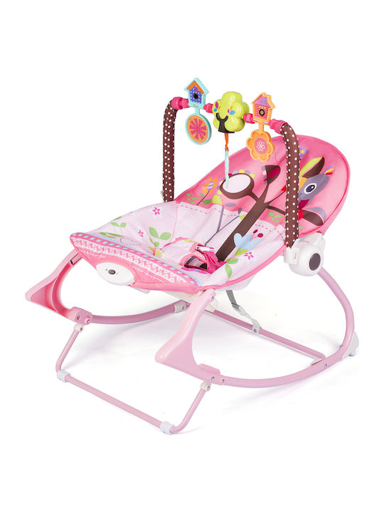 Ricokids Relax Bebeluș cu Vibrații Pink pentru Copil până la 9kg