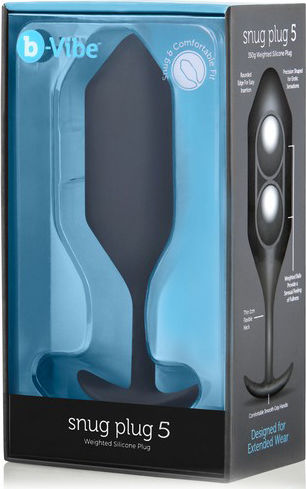b-Vibe Snug Plug 5 Anal Plug Black 5.1cm