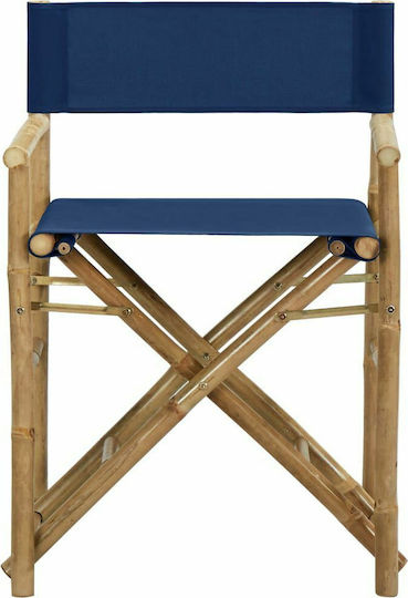 Scaun de regizor Lemn Albastru 2buc 60x45x88cm