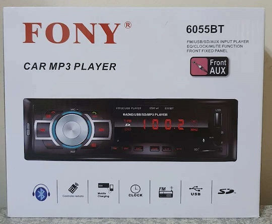 Fony 6055 BT Auto-Audiosystem Radio (1 DIN) (Bluetooth/USB)