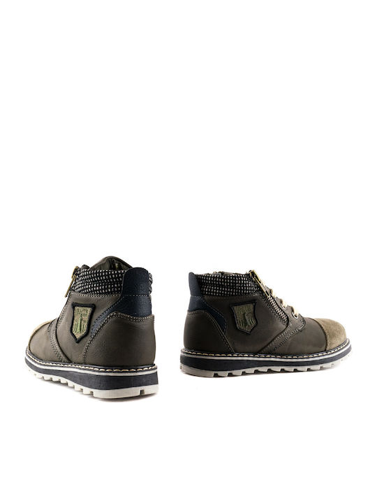 Kids Boots with Zipper Brown