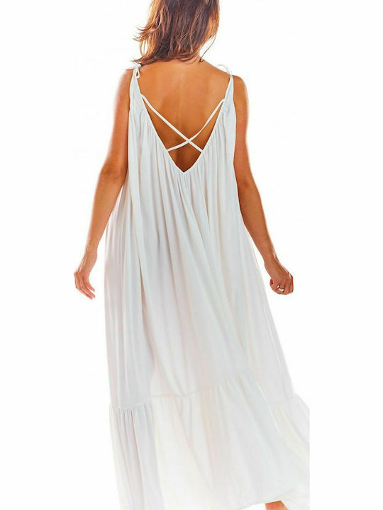 Awama Summer Maxi Dress White