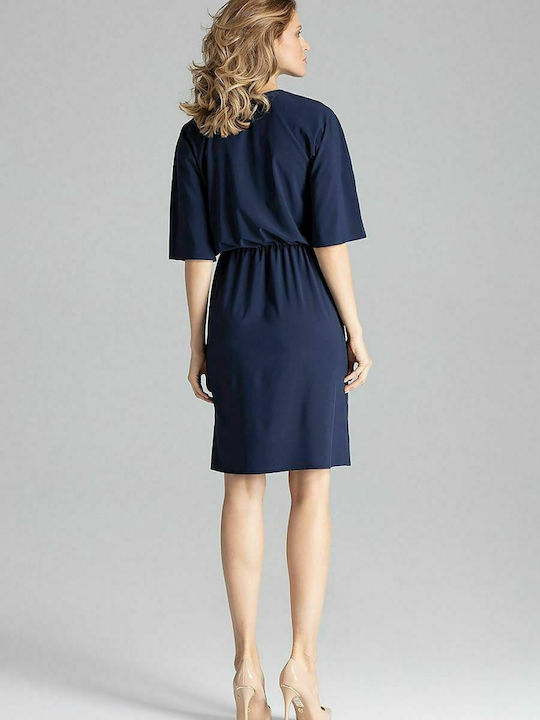 Figl M656 Midi Dress Navy Blue 129784