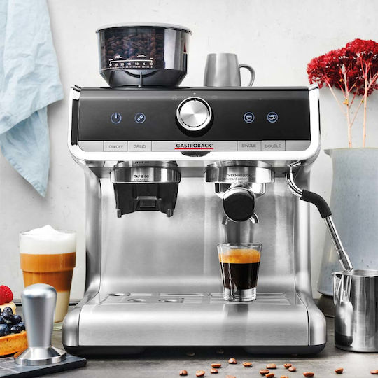 Gastroback Design Espresso Barista Pro Automat Espressoare 1550W Presiune 15bar cu Râșniță Argintiu 42616