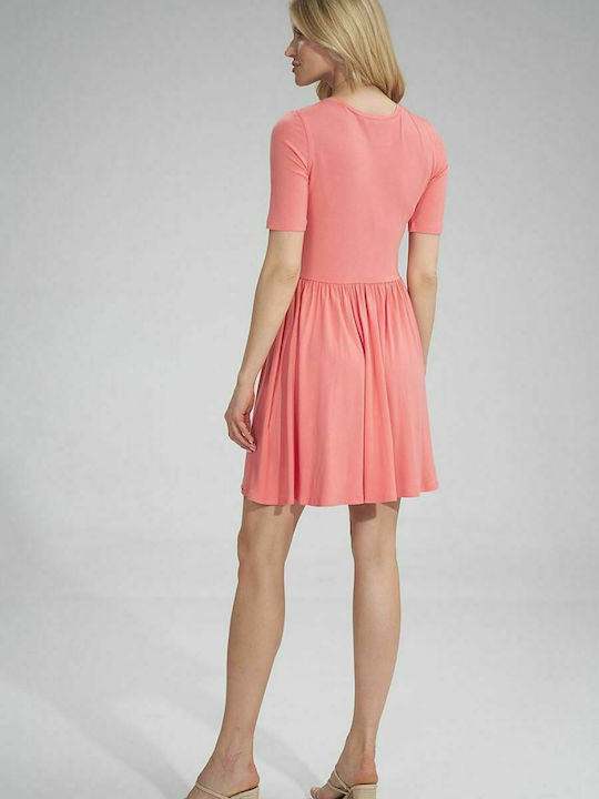 Figl M751 Summer Mini Dress Coral 154737