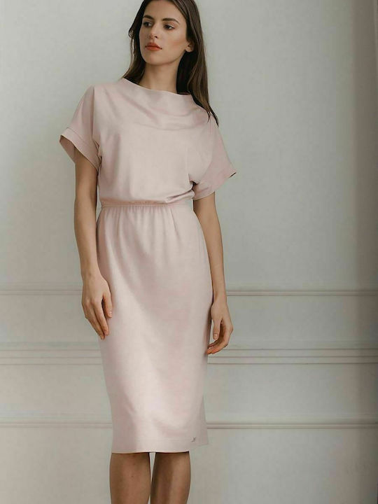 Lenitif L087 Midi Dress Pink