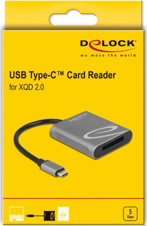 DeLock Кард рийдър USB 3.0 Type-C за XQD