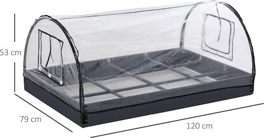 Outsunny 845-435 Mini Σπορείο με Ξύλινο Σκελετό 1.2x0.79x0.53m
