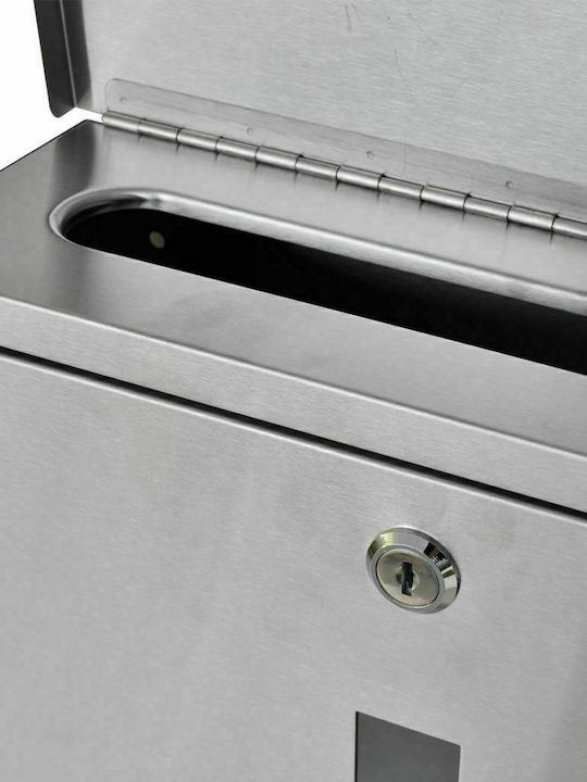 vidaXL Outdoor Mailbox Inox in Silver Color 31x10.5x33.5cm