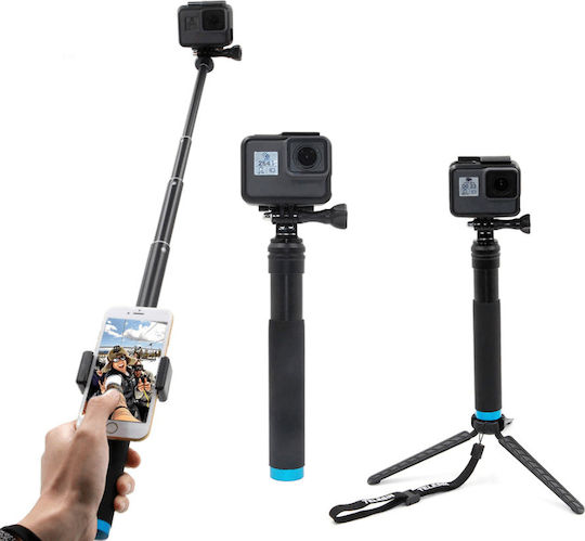 Telesin Selfie Stick for DJI / GoPro Fusion / Hero 10 / Hero 11 / Hero 11 Mini / Hero 12 / Hero 2018 / Hero 3 / Hero 3+ / Hero 4 / Hero 4 Session / Hero 5 / Hero 5 Session / Hero 6 / Hero 7 / Hero 8 / Hero 9 / Max