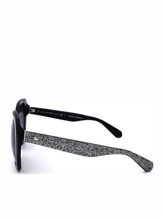 Kate Spade Ochelari De Soare Pentru Femei Cu Ramă Neagră Din Plastic Și Lentilă Neagră