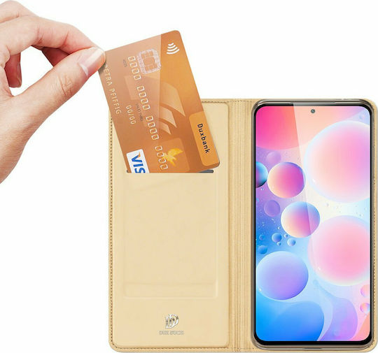 Dux Ducis Skin Pro Book Synthetic Leather Gold (Poco F3 / Mi 11i)