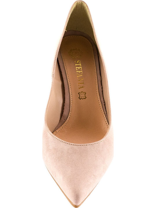 Stefania Suede Pink Heels