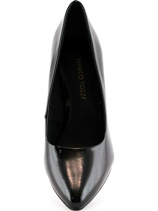 Marco Tozzi Patent Leather Pointed Toe Stiletto Black High Heels