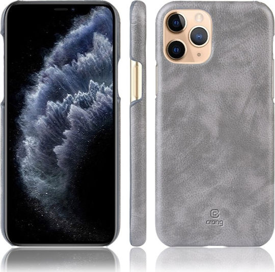 Crong Essential Back Cover Piele artificială / Plastic Gri (iPhone 11 Pro Max)