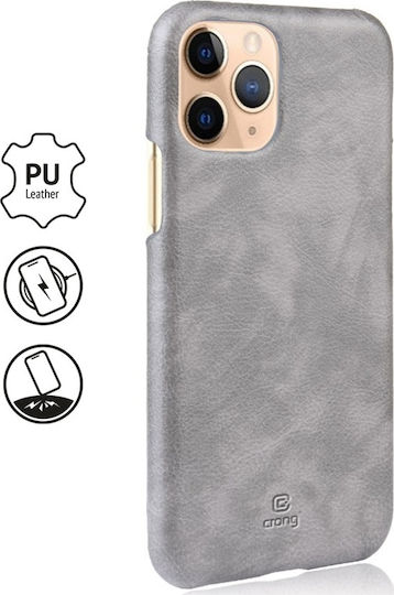 Crong Essential Back Cover Piele artificială / Plastic Gri (iPhone 11 Pro Max)
