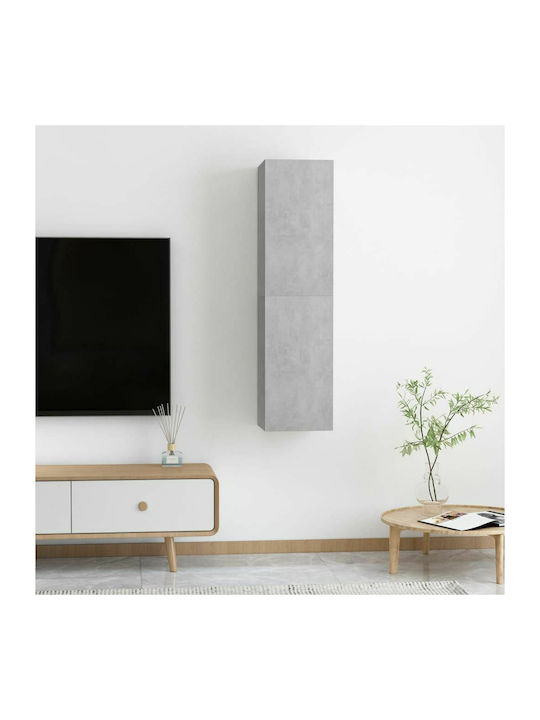 Wall Living Room Cabinet made of Particle Board Grey Concrete 30.5x30x60cm