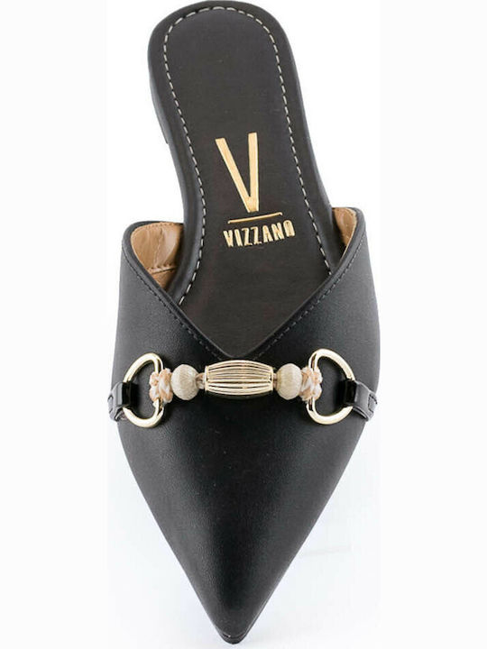 1269-127 Flat Mules in Black Color