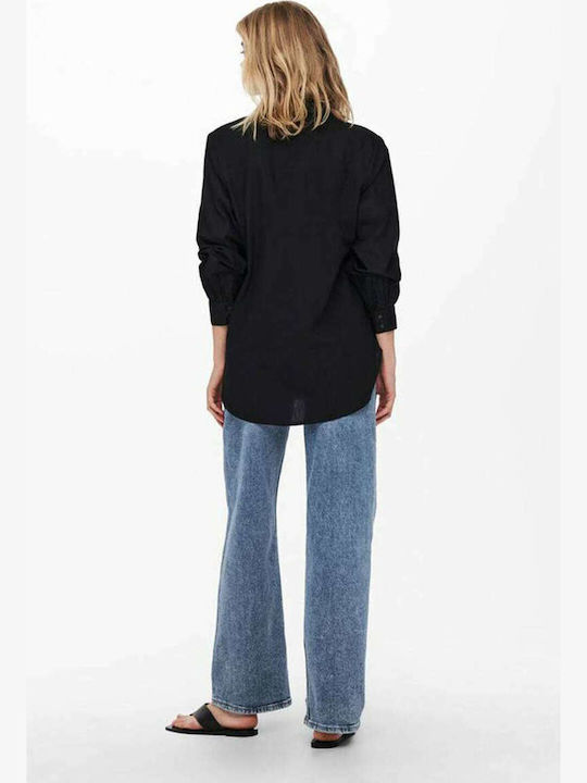 Shirt Women's Monochrome Long Sleeve Shirt Black