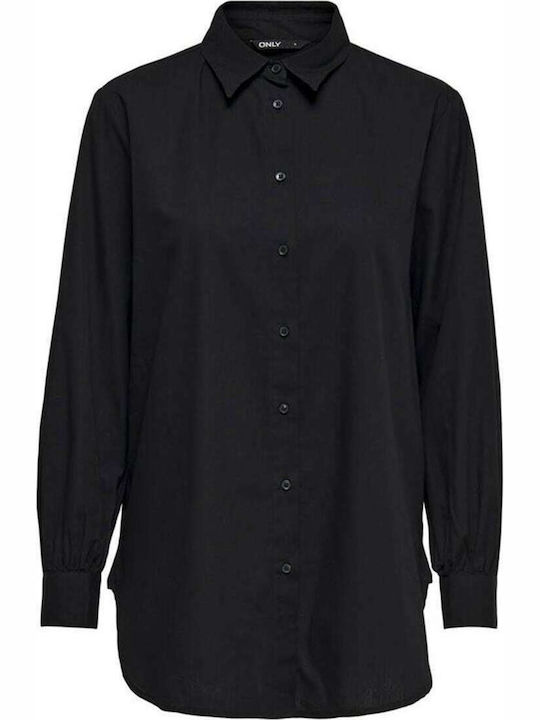 Shirt Women's Monochrome Long Sleeve Shirt Black