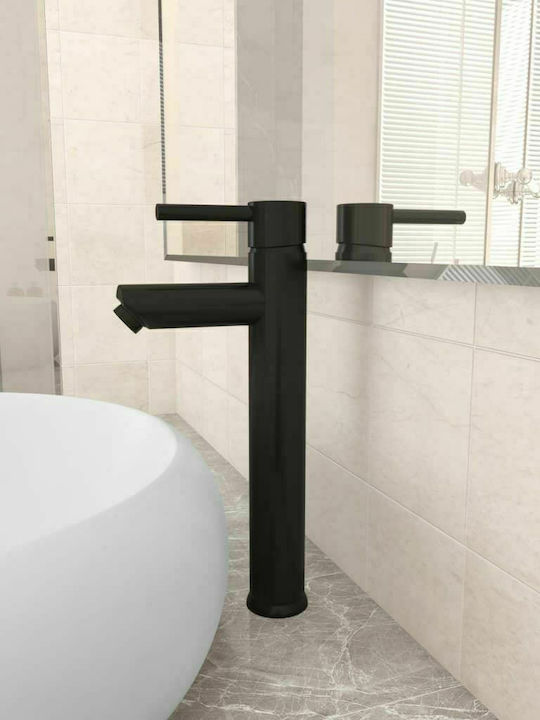 vidaXL Mixing Tall Sink Faucet Black