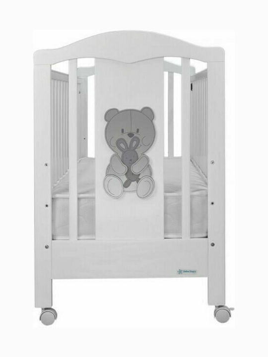 Bebe Stars Κούνια Polar White για Στρώμα 60x130cm
