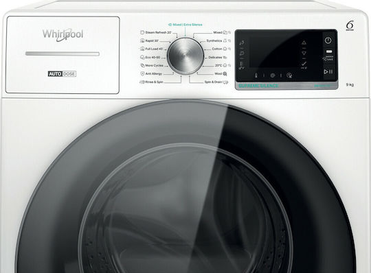 Whirlpool Waschmaschine 9kg mit Dampftechnologie 1400 Umdrehungen Autodosierung W8 W946WB EE