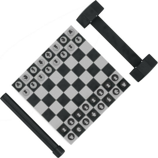 Umbra Rolz Backgammon/Chess /Draughts Wood Folding Roll with Pawns 30.5x30.5cm