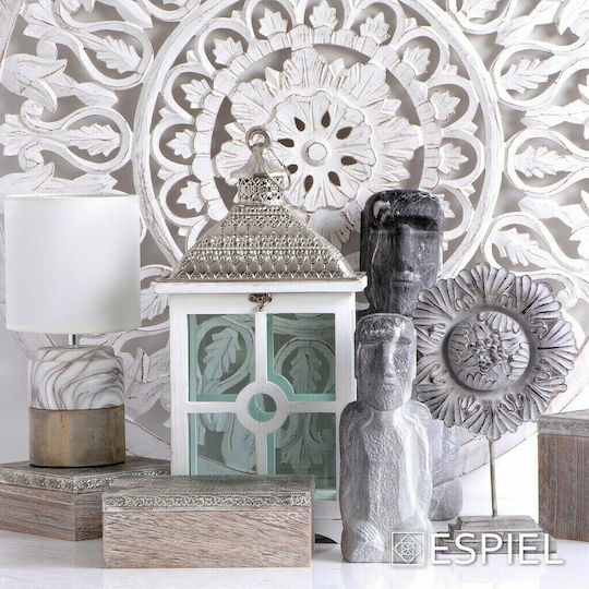 Espiel Διακοσμητικό Κουτί Ξύλινο Μπεζ 12x12x14.3cm