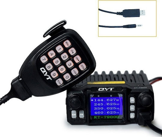 QYT KT-7900D Ασύρματος Πομποδέκτης UHF/VHF 25W με Μονόχρωμη Οθόνη
