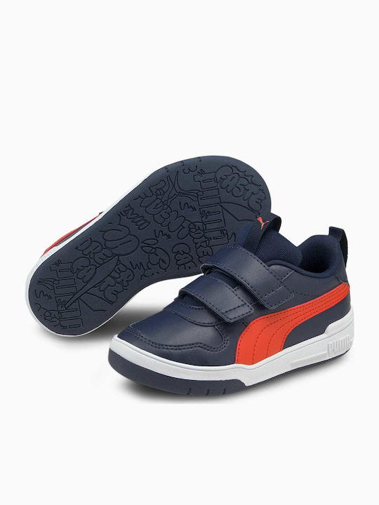 Puma Παιδικά Sneakers Multiflex με Σκρατς Navy Μπλε