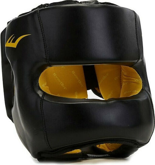 Everlast Elite Κάσκα Πυγμαχίας Ενηλίκων Κλείστού Τύπου από Συνθετικό Δέρμα Μαύρη