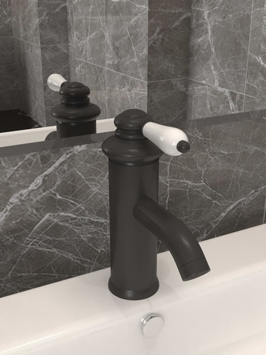 vidaXL Mixing Sink Faucet Retro Gray