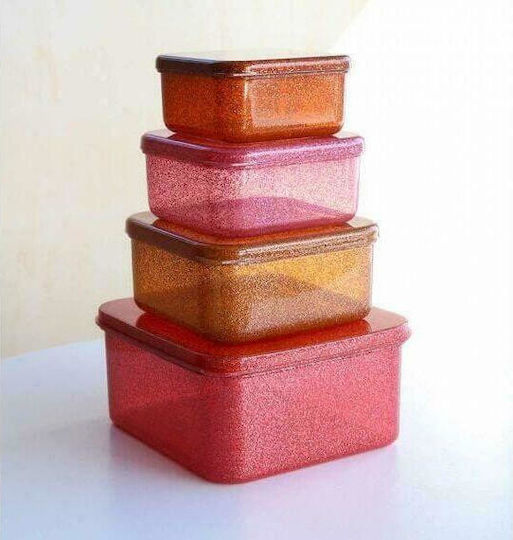 A Little Lovely Company Autumn Plastic Kids' Lunch Set Multicolour