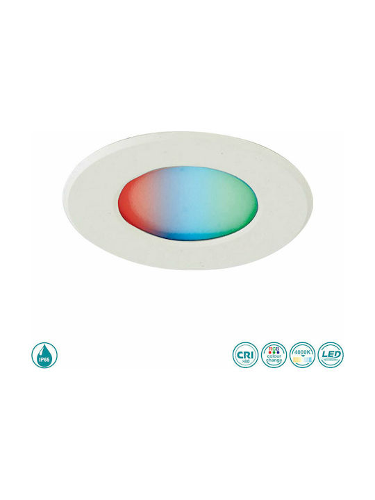 Fan Europe Rainbow-M BCO Rund Metallisch Einbau Spot mit integriertem LED RGBW Weiß 3.2x3.2cm. 1Stück