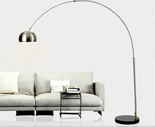 ARlight FLC 9907 N Stehlampe Höhe 200xM30cm mit Lampenbirnensockel für E27 Lampen Nikelmatt