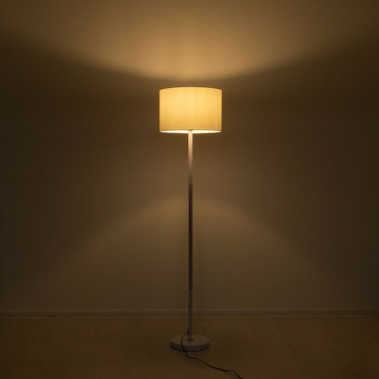GloboStar Ashley Lampa de podea Î145xL40cm. cu Soclu pentru Bec E27 Alb