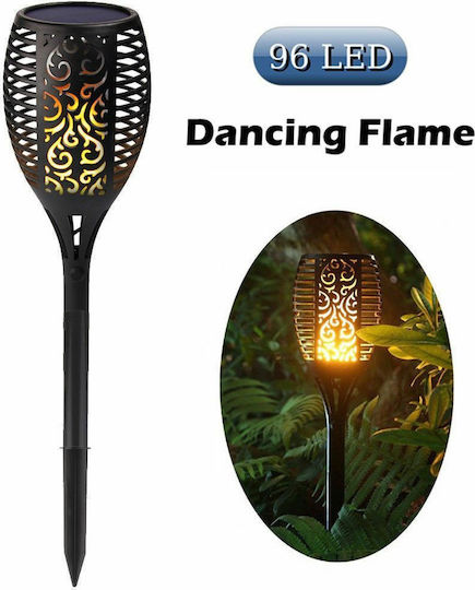 Spiked Solar Light Torch with Warm White Light IP65 38.5cmx9.5cmx8.5cmcm