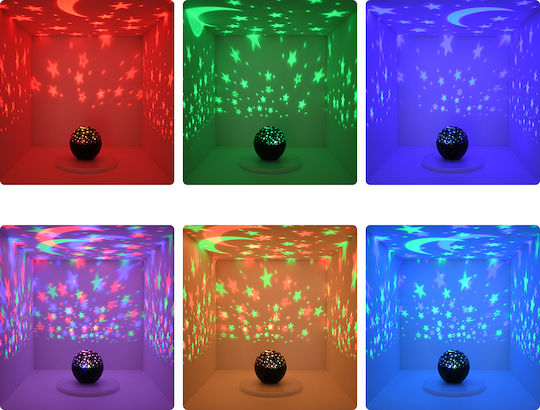 GloboStar Διακοσμητικό Φωτιστικό Night Sky Stars LED RGB Party Light 11x11x11.5εκ.