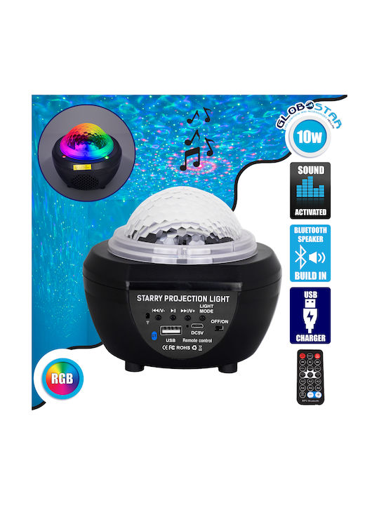 GloboStar Bluetooth/WiFi De Masă Lustră Decorativă cu Iluminare RGB LED Baterie Negru