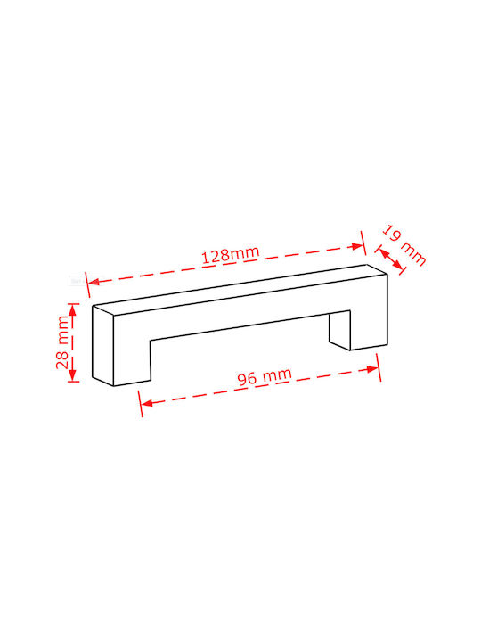 Viobrass Vintage Porcelain & Metallic Furniture Handle Λουλούδι 713 Ecru 128mm (Hole Centers 96mm)