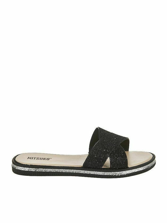 Mitsuko Frauen Flip Flops in Schwarz Farbe