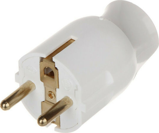 Legrand Male Schuko Plug White με Περιστροφή