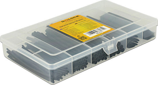 DeLock Heat-Shrink Tubing Case with Shrinkage Degree 2:1 100 Pieces Black 100 pcs 86271